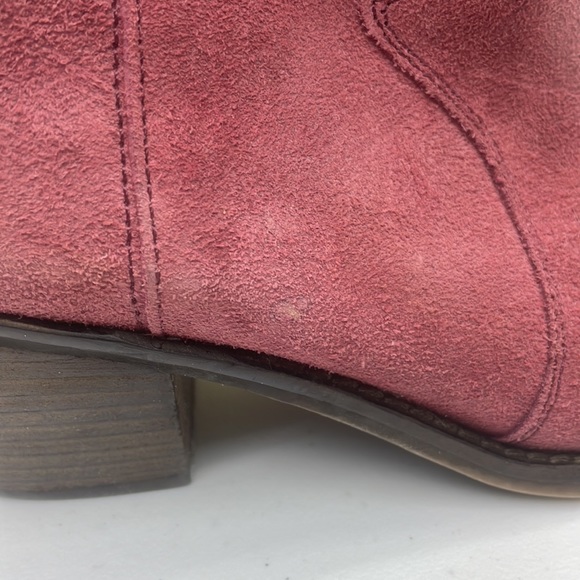 Lucky Brand Mauve Leather Ankle Zip Up Bootie Boots Size 6.5 - Picture 4 of 12